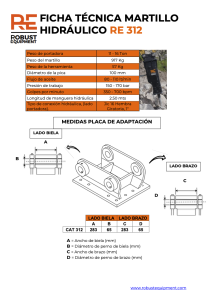 Martillo Hidráulico para Excavadora RE312 - Imagen 2